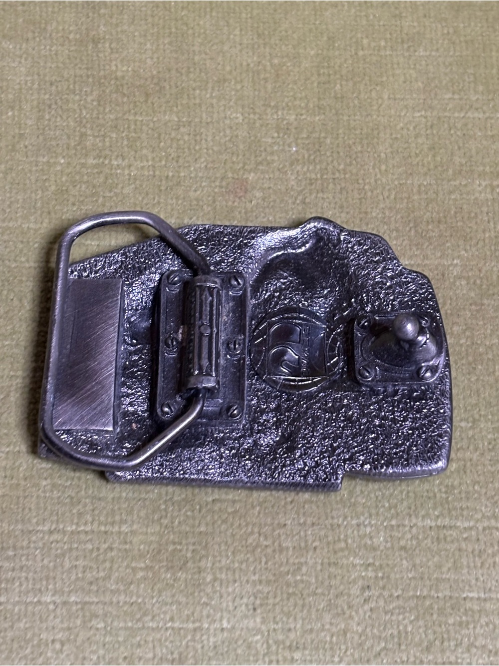 New Demag Front Power Shovel Excavator Mining Mine 1980s NOS Vintage Belt Buckle - Picture 2 of 4